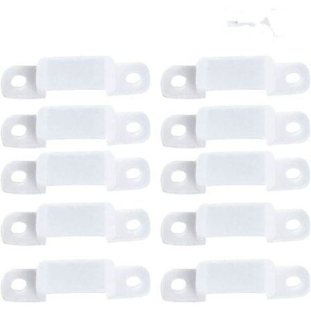 CDQ 100 stk LED lyslist silikon monteringsfeste klips festetilbehør (12mm)