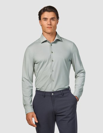 Shaping New Tomorrow - Travel shirt - Mint Grey - Slim Fit - Male - Size M