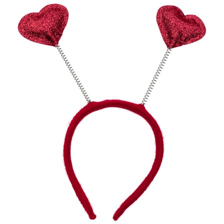 Diadem med Hjärtan Röd