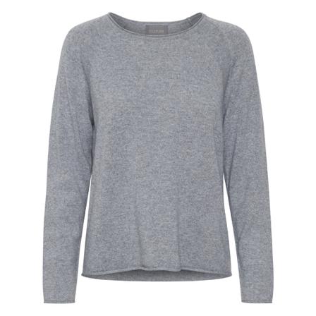Culture, CUalaia Knitted Pullover Grijs, Dames, Maat:L,Viscose