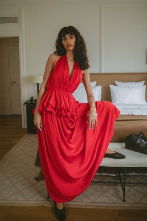 NA-KD Jupe longue fluide - Ensembles d'été - Rouge - EU 40