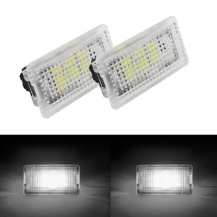 2 kpl Tesla Model 3 XS -ovien tervetulovaloa, koristeellinen tunnelmavalo, valkoinen tavaratilan valo