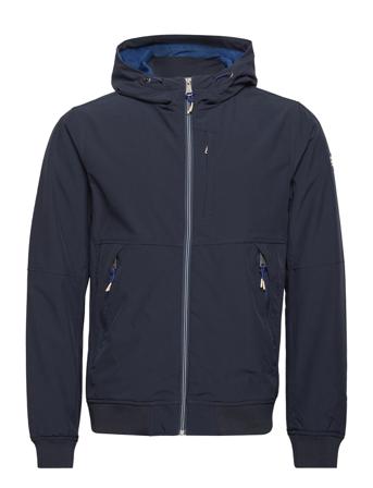 Classic Hooded Short Soft-Shell Nylon Jacket Navy Scotch & Soda