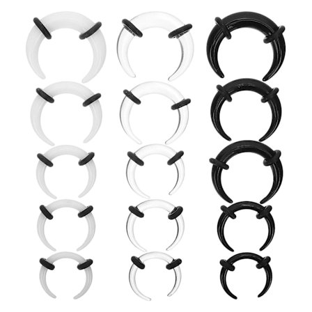 15 stk. Septum Pincher Hestesko Septum Ringe Øre Næse Septum Stretching Ring (FMY)