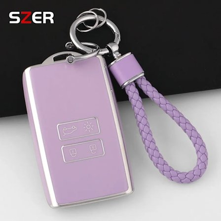 TPU Bilnøkkel Deksel Skall For Renault Koleos Captur Megane Clio Scenic Talisman Arkana For Dacia Sandero Kort Fob Nøkkelring