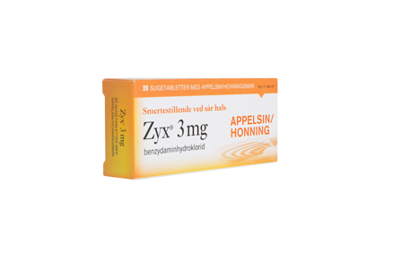Zyx 3 mg sugetabletter appelsin og honning 20 stk