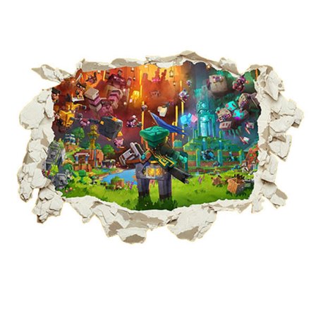 Minecraft vægklistermærker til stue og børneværelse - PVC-klistermærker