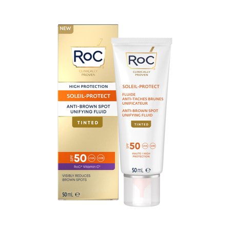 ROC Fluido Solare Viso Antimacchie Colorato SPF50 50ml - Solare viso alta prot.