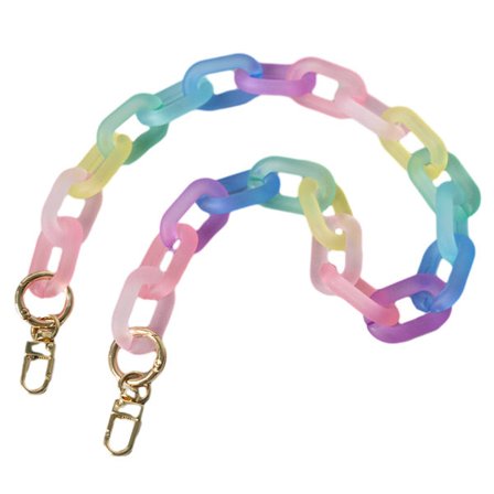 Akryl Handväska Rem Färgglad Regnbåge Handväska Ersättning Crossbody Axelrem för Väska Handväska DIY Tillverkning Tillbehör_tfrf