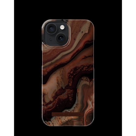 Printed Case MagSafe iPhone 15 Dark Amber Marble