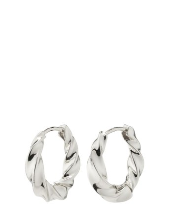 Pilgrim | Taffy Recycled Medium Size Swirl Hoop Earrings | ONE SIZE