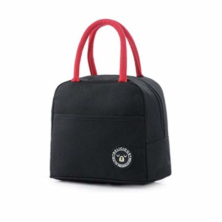 Matpose Isolert Matpose for Kvinner, Kjølebag Voksne Vanntett Termisk Lekkasjesikker Matpose for Barn Menn Arbeid Piknik (Svart)