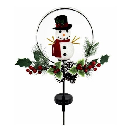 1 st LED solceller bländare snögubbe golvlampor jul utomhus dekorativa trädgård gräsmattslampor