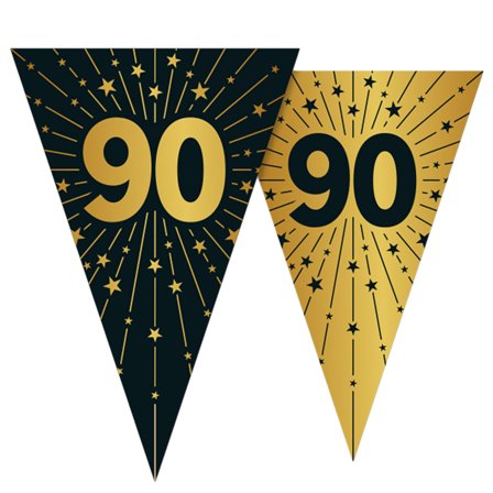 Vimpelguirlande med Stjerner og Tallet 90