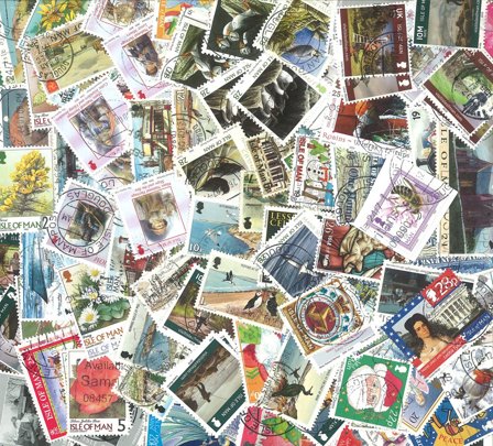 Isle of Man - Frimærkepakke - 100 forskellige