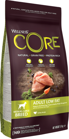 CORE Petfood - Dog Adult Low Fat Medium & Large Breed kalkun tørr 1,8 kg - Hund - Hundefôr & hundemat - Tørrfôr for hund - ZOO.no