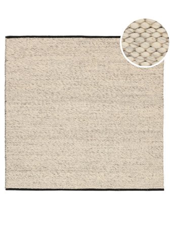 Umea 250X250 Large Light Beige/Black Square Rug