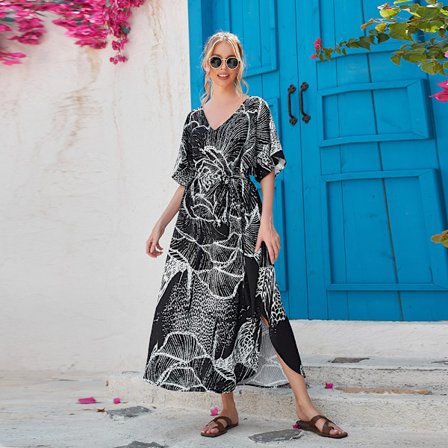 2025 Siste Modell Dame pluss størrelse strandkjole ferie strandkjole bikini solbeskyttelse badedrakt yttertøy kappe løs