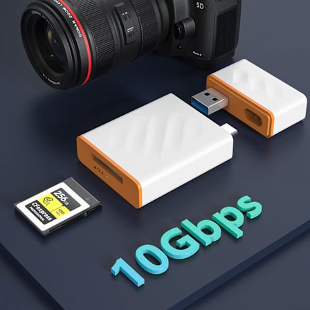 NÖRDIC USB-A, USB-C 3.0 Kortinlukija CFexpress Type A UHS-I