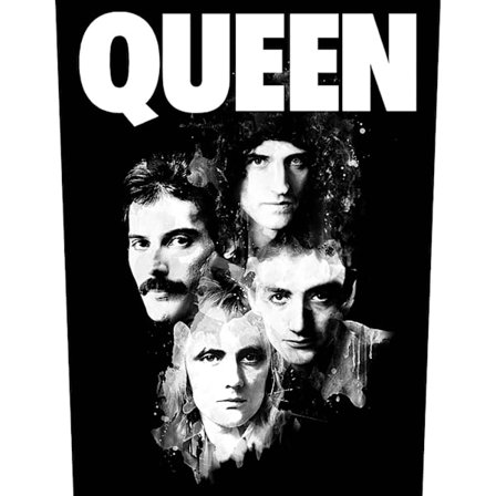 Queen Faces Patch One Size Svart/Vit