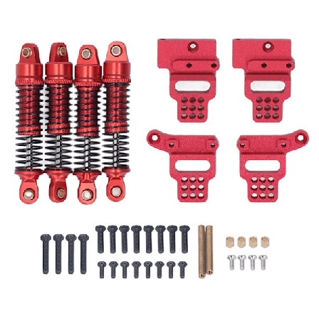 Iskunvaimentimet Alumiini Iskunvaimentimen Sarja Traxxas TRX4M 1/18 RC-autolle Punainen