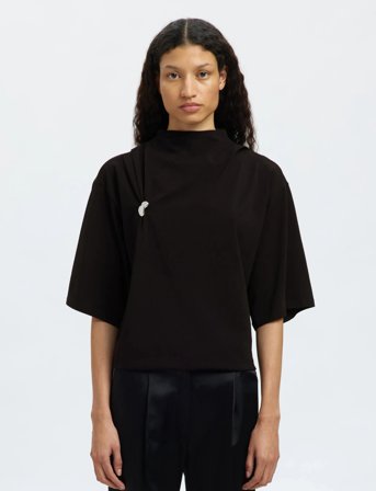 Selected Slfria 2/4 Ss Top - Black - M