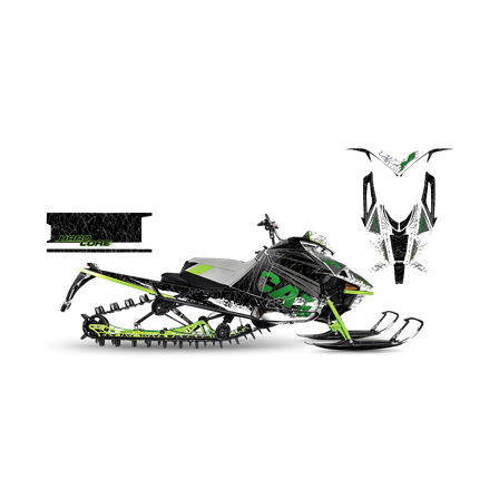 Dekalkit SweTown Egik Svart-Vit - Arctic Cat M9000 King Cat Turbo 162 2018-2019