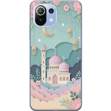 Kompatibelt Mobildeksel til Xiaomi 11 Lite 5G NE Håndtegnet reiseinspirert mønster med verdenskart, fly, hjerter og vintage eventyrtema