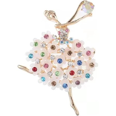 |HH| Djurbrosch Dam Mode Unik Kristall Strass Vintage Emalj Slag Säkerhetsnål, Klädsmycken Kläder Ryggsäck Jacka Hatt Dekoration DIY