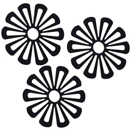 Silikonunderlägg, grytunderlägg för köksbord och bänkskivor upp till svart