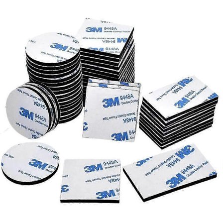 Ekstra Sterk Dobbeltsidig Tape, 3M Kraftig Dobbeltsidig Skumtape, 60 Stykker Dobbeltsidig Tape for Gulv, Dører, Plast