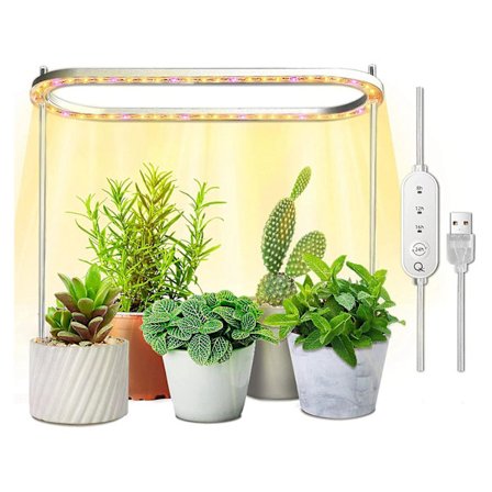 Vækstlys Kompatibelt Med Indendørs Planter, Fuld Spektrum LED 50 Vokse Med Gule Lys, Højdejusterbar Halo KL