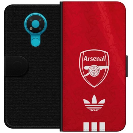 Kompatibelt Plånboksfodral till Nokia Nokia 3.4 Arsenal Fotboll Premier League