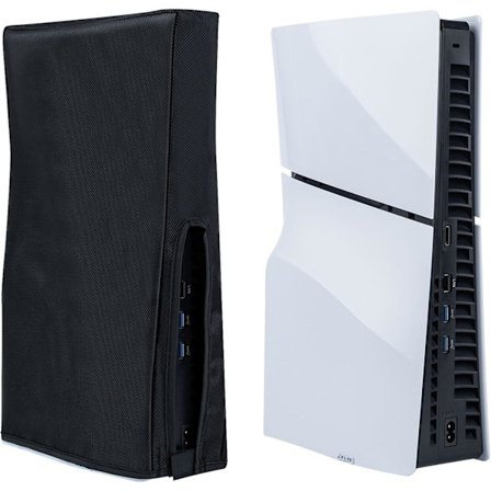 PS5 Slim Støvbeskyttelse Anti-Rids Støvbeskyttelse til Playstation 5 Slim Digital/Disc Spillekonsol - Sort