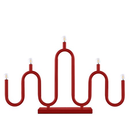 Globen lighting Noel 5 adventslysestake, rød