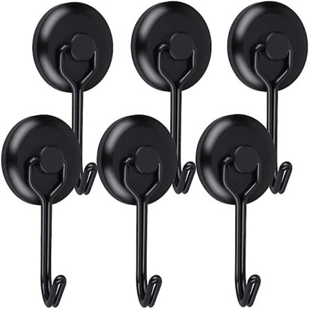 Stark Magnetisk Hängare 14 Kg 20d Magnetisk Kylhängare Svart Neodym Swivel Magnet Hängare Magnetiska Hängare För Kök Dish Handduk Bord 6st?