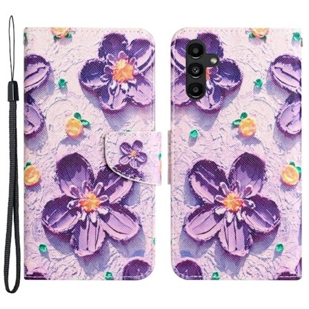 Wonderland Samsung Galaxy A24 4G Flip Etui - Lilla Blomst