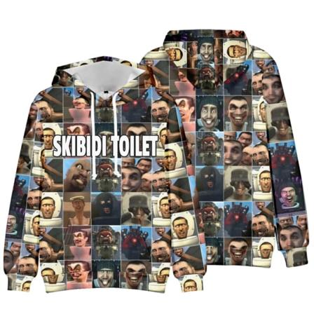 Populær Hip Hop Hoodie til Børn Fashion Skibidi Toilet Shirt A A 130 cm