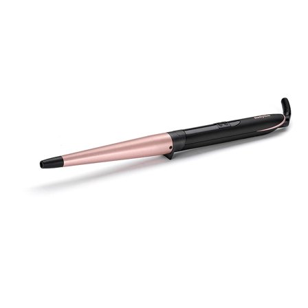 BaByliss Rose Quartz Konisk Wand Krøllejern C454E, Sort, Hår, Styling Tools, Krøllejern