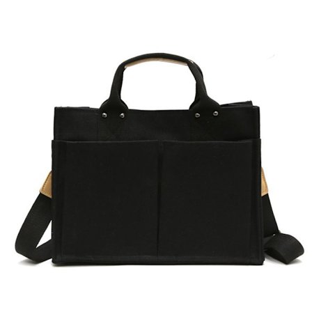 Stor Messenger Bag med Många Fack Slitstark Axelväska Återanvändbar Shoppingväska för Enkel Rengöring