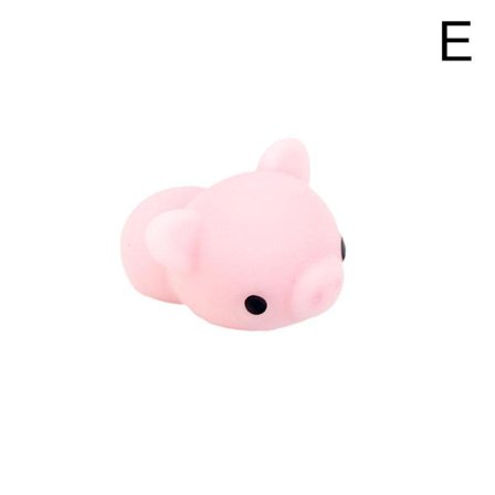 Söta Squishy Mochi Animal Stress Relief Leksaker Mjuk TPR Squeeze Pi pink pig