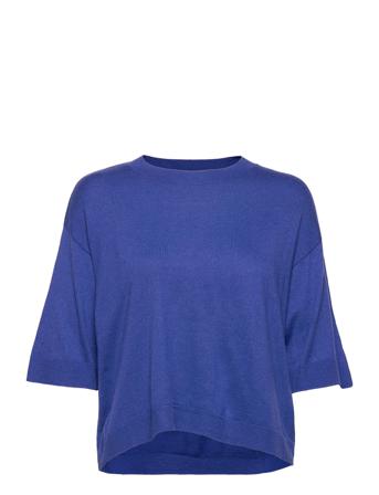 Luquita Pullover Striktrøje Blå Mango