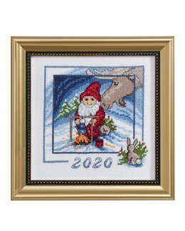 Broderikit Årstavla 2020 Linne - Knittingroom