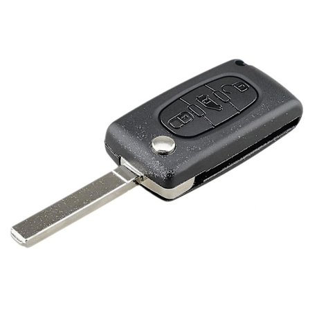 3-knapps bilnøkkelhus for Citroen (0536) med Hu83-blad fjernkontrollnøkkelhus med sporblad