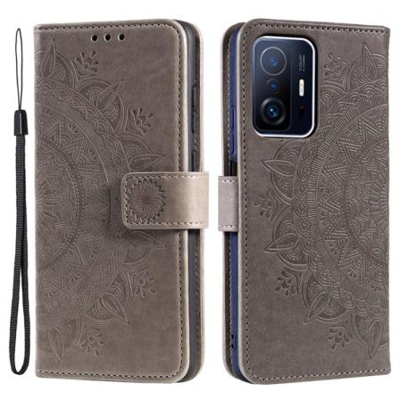Skalo Xiaomi 11t/11t Pro Mandala Plånboksfodral - Grå Grå