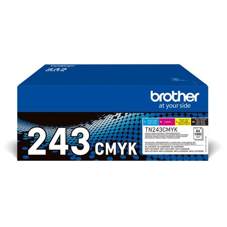 Brother TN243CMYK Value Pack - 4-pack - svart, gul, cyan, magenta - original - tonerpatron