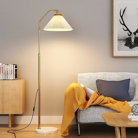 Dimbar gulvlampe bue metall LED kreativ stående lampe