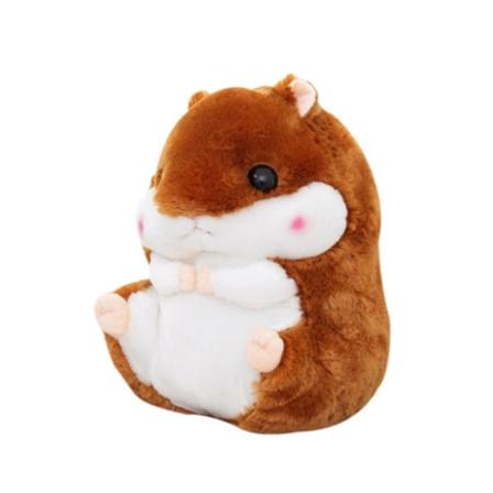 Söta plysch hamster gosedjur leksaker med filt coffee
