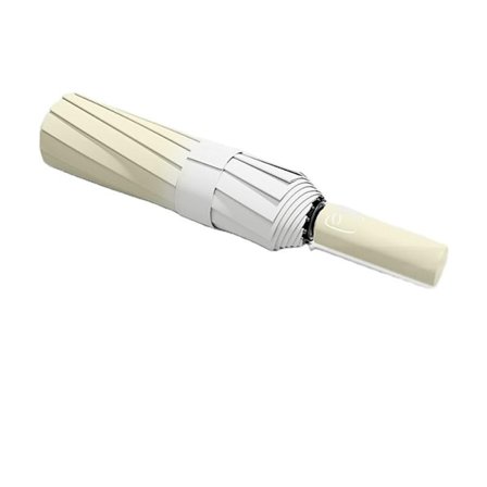 Ny gradient tredelt paraply i solnedgang champagne. Med 20 holdbare ribber, svart gel UV-beskyttelse og dobbelt bruk for sol og regn.