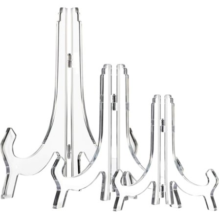 3 stk. Klare Akryl Staffeli Plate Stativ Holdere for å Vise Bilder eller Andre Varer for Utstilling Dekorasjon